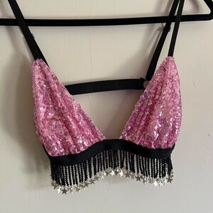 Her Pony Sequin bra top